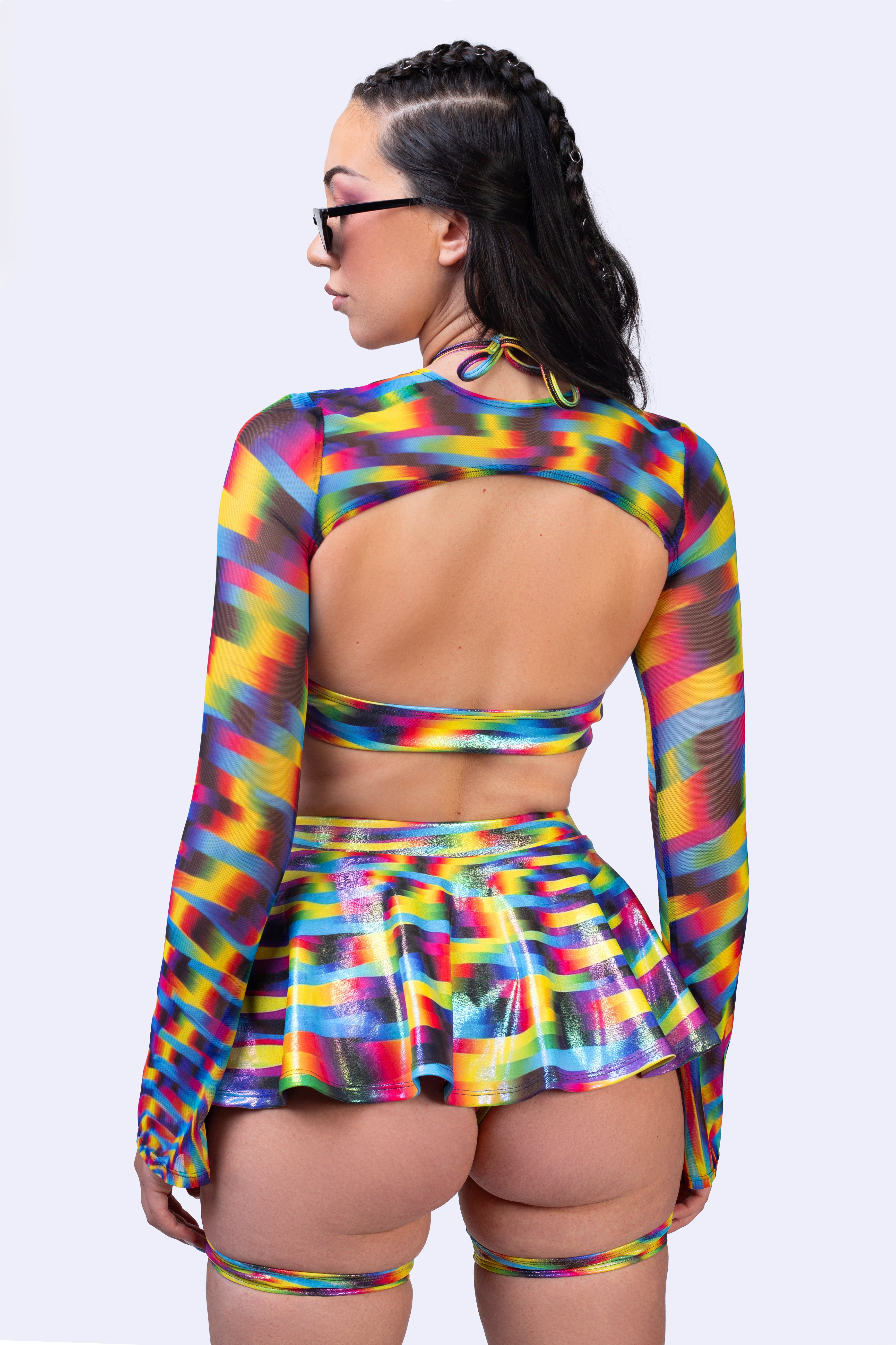 BADINKA Manual Override 2-Piece Halter Top Rainbow