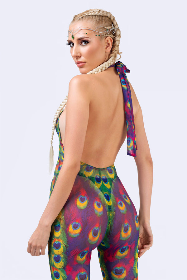 Tailspin Mesh Halter Romper