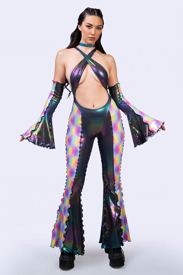 Dimensional Slip Criss Cross Romper