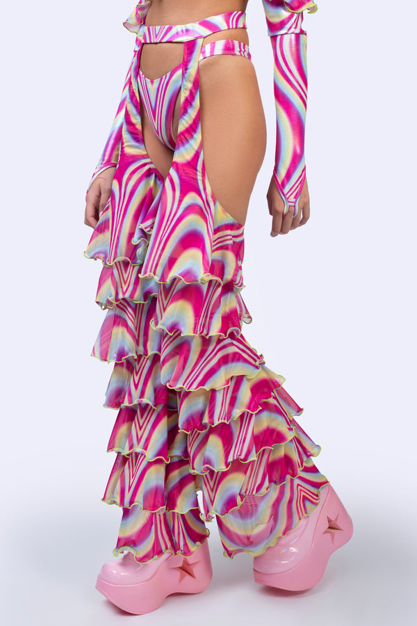 Spiral Tease Ruffle Chaps