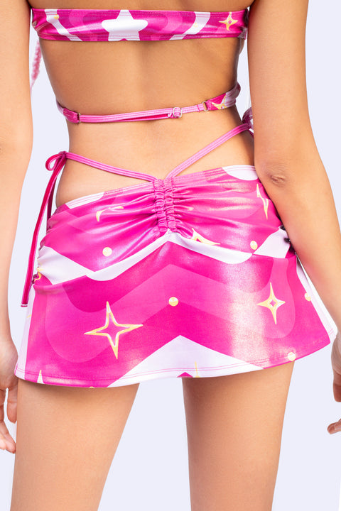 Pretty Please Drawstring Mini Skirt