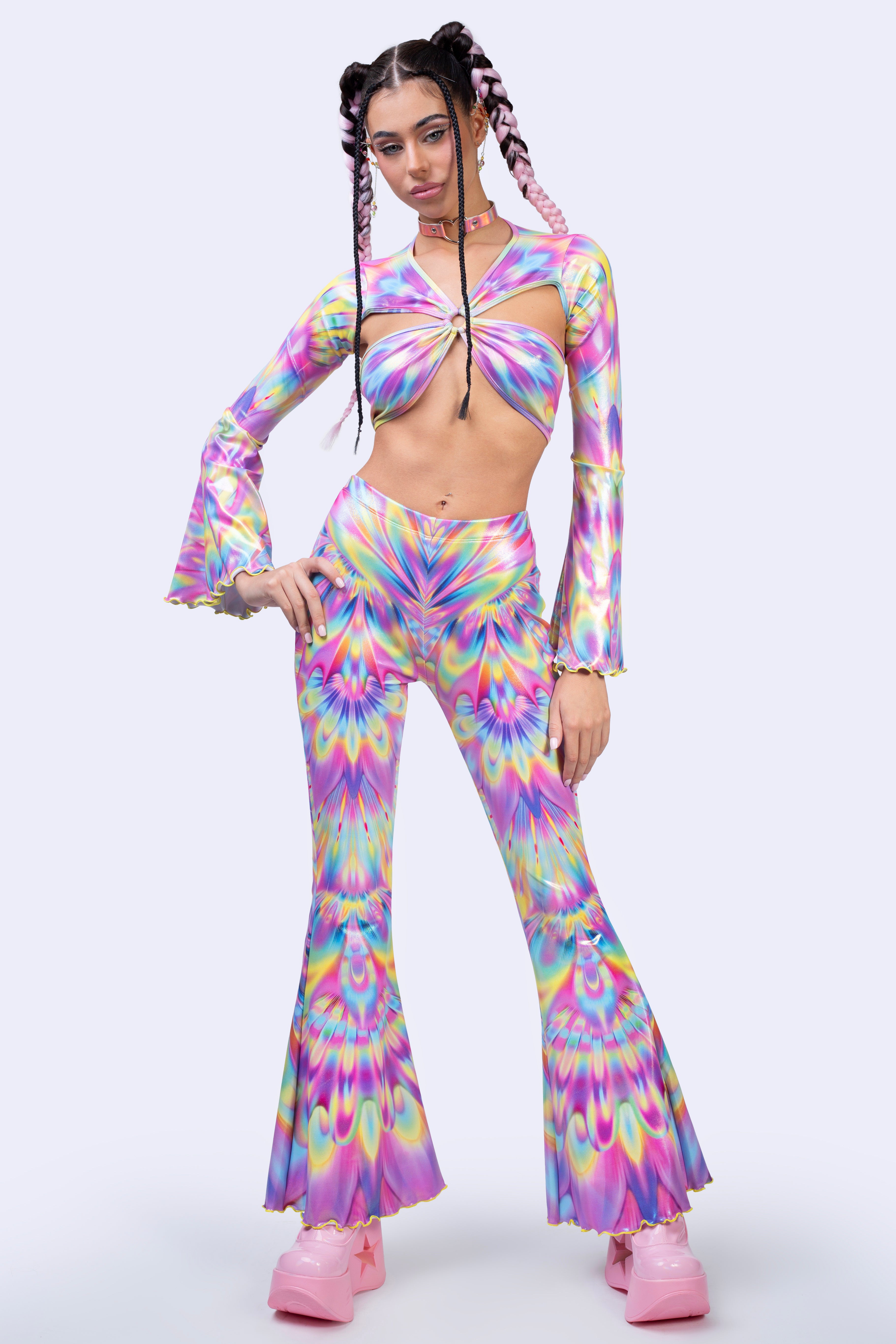 BADINKA Out Of Line Cutout Top Pride