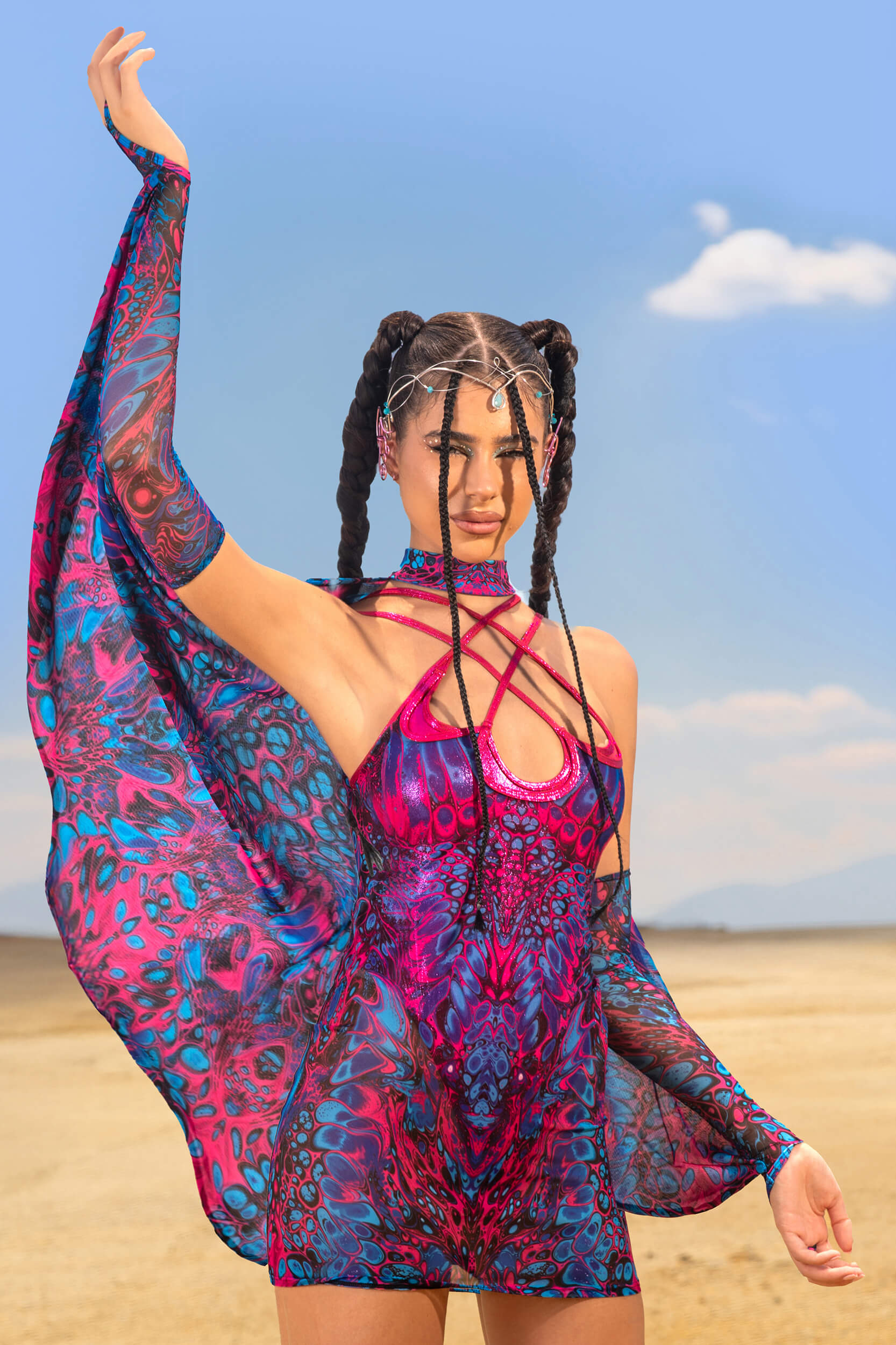 BADINKA Lunara Venin Criss Cross Dress Disable-halter-neck