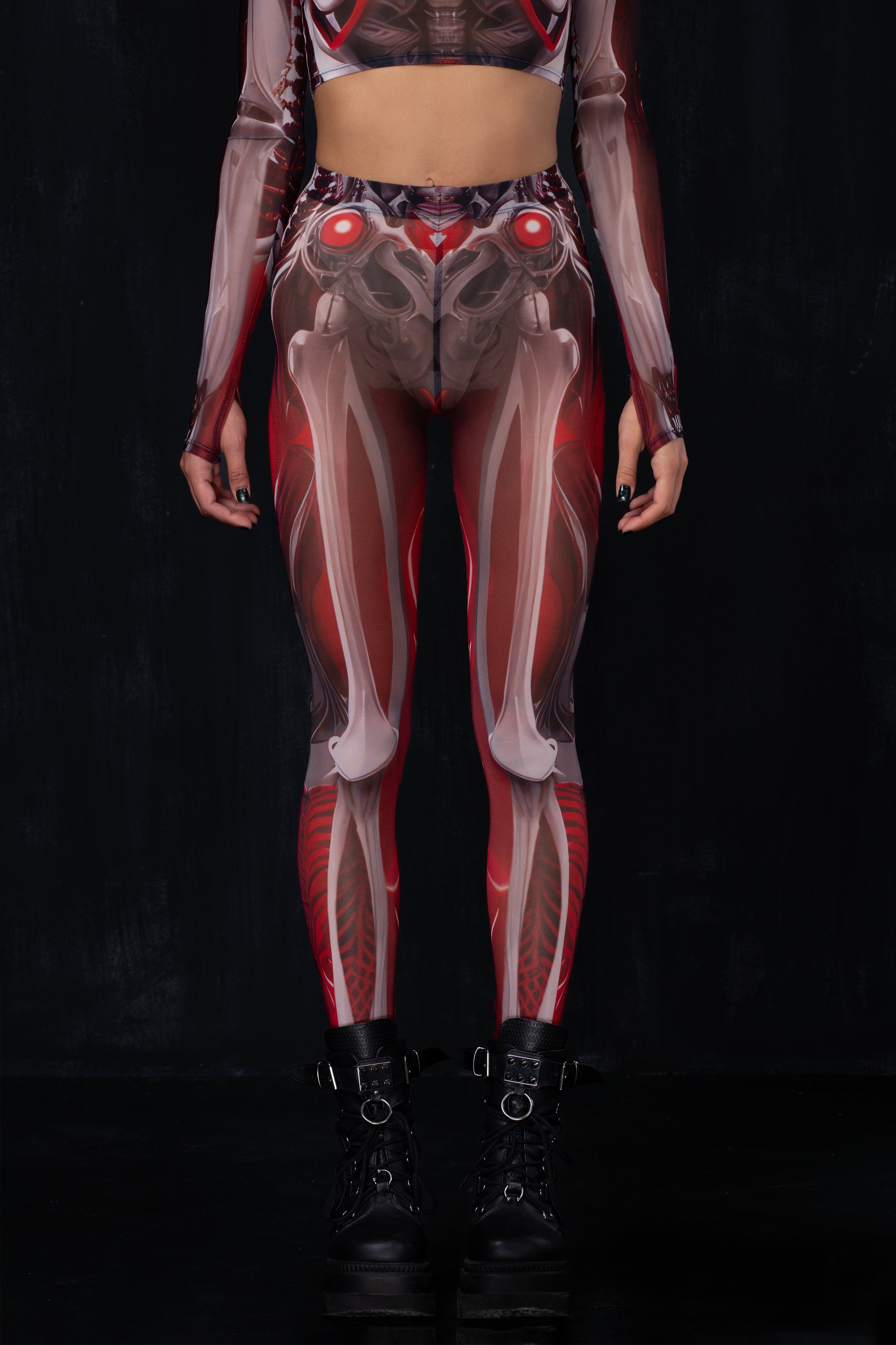 Crimson Skeleton Mesh Set - BADINKA