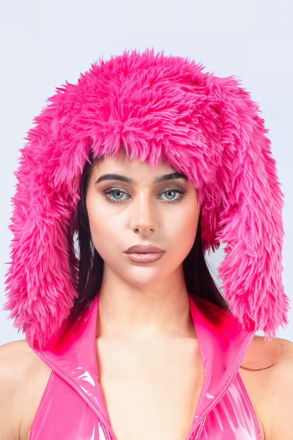 Pink Bunny Season Faux Fur Hat
