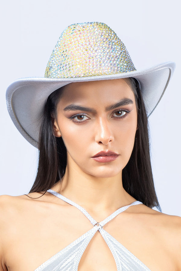 Howdy White Bedazzeled Cowboy Hat