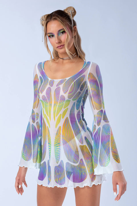 Myriad Mesh Mini Dress