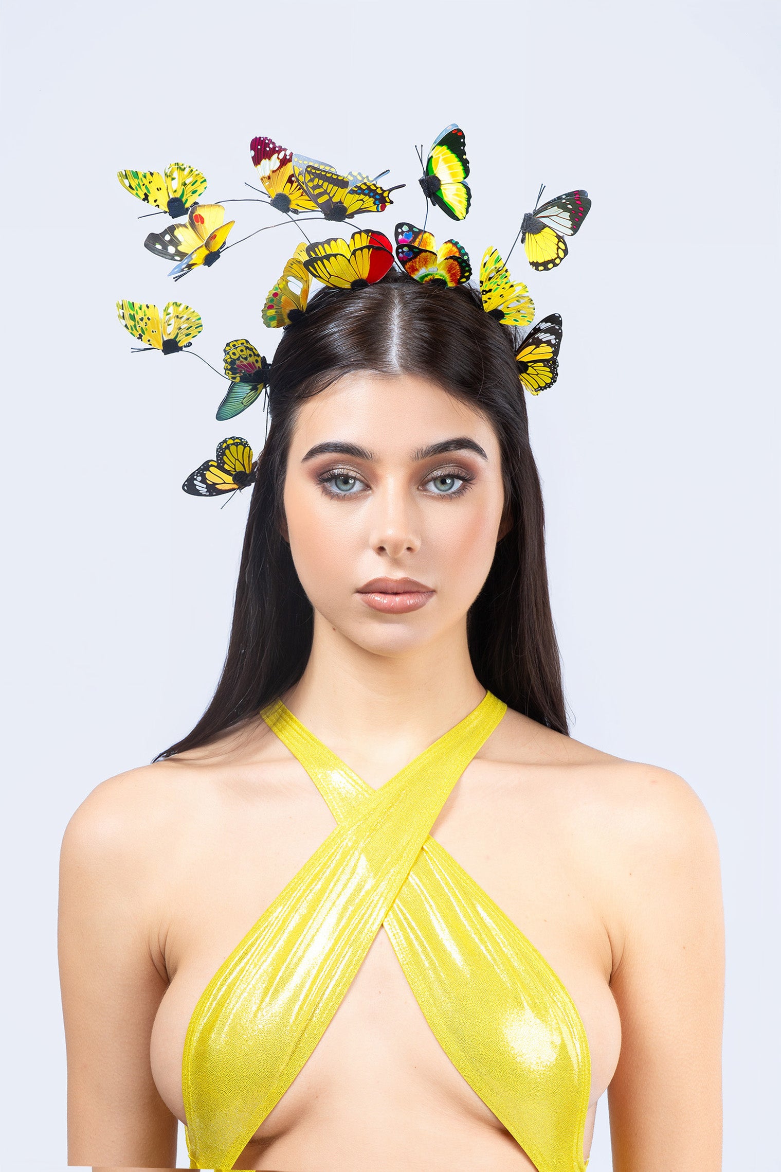 BADINKA Flutter Tease Yellow Butterfly Hairband