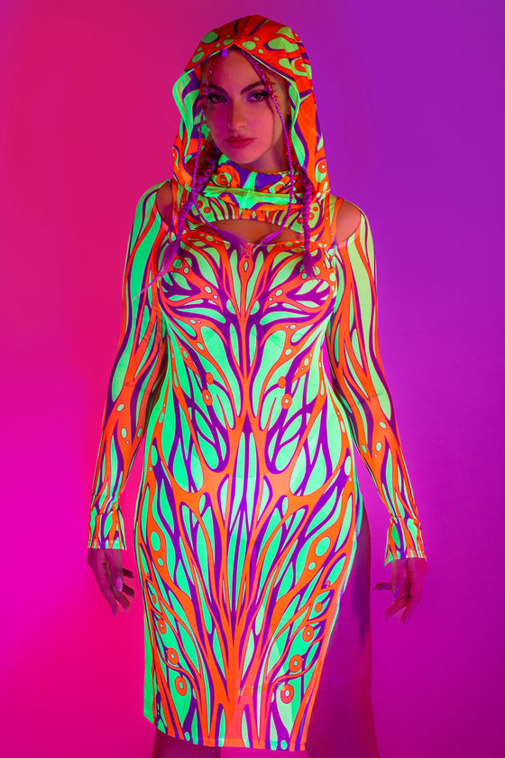 Rebirth Mesh Hooded Dress