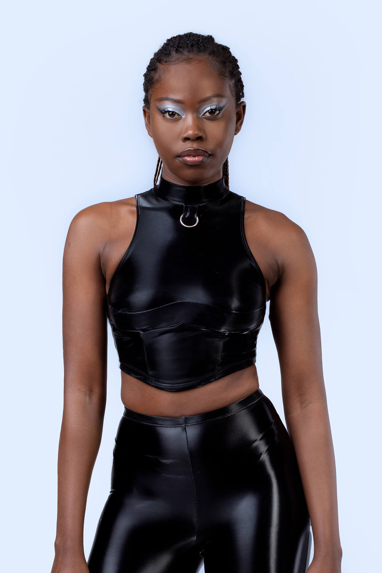 Starved For Glamour Sleeveless Crop Top - BADINKA