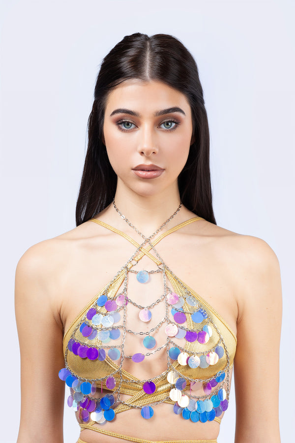 Aurora Links Sequin Top