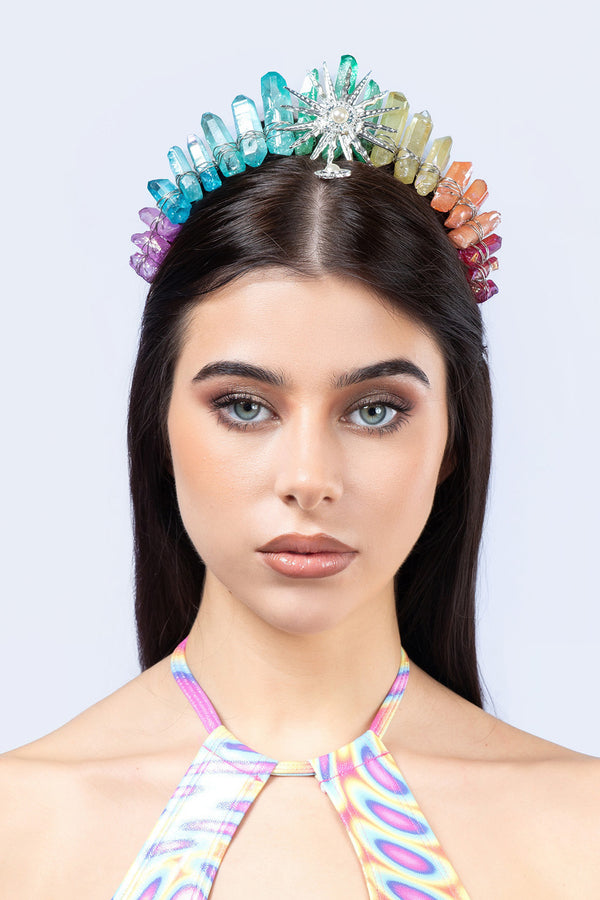 Regal Black Natural Stone Crown