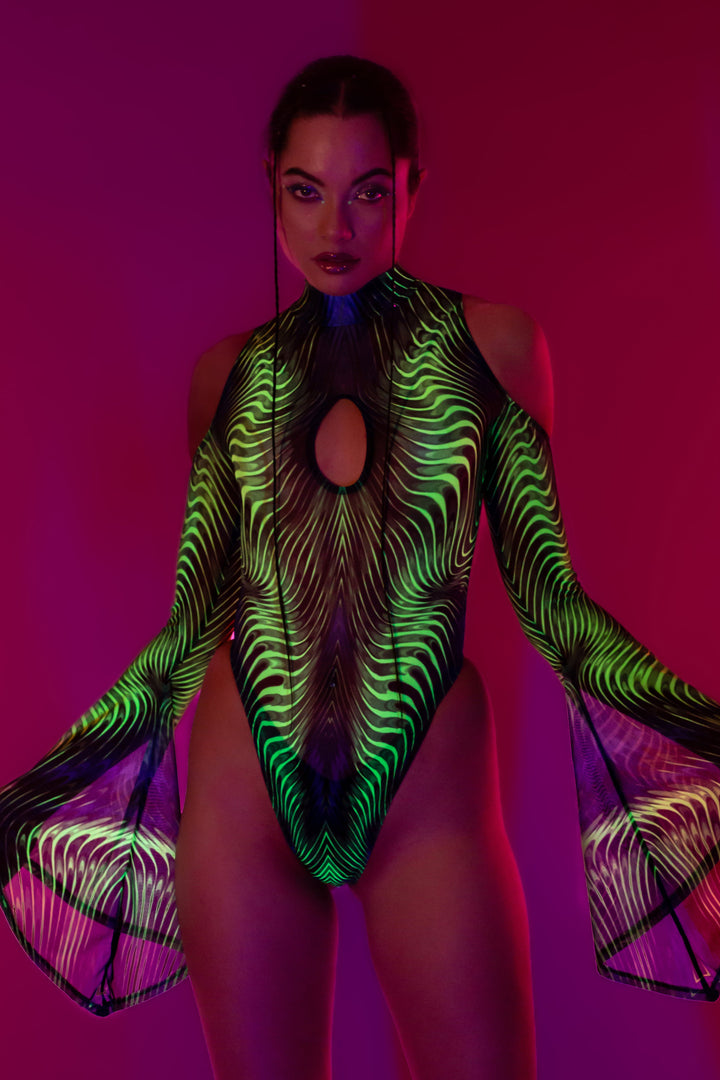 Ray Of Light Flared Sleeve Bodysuit