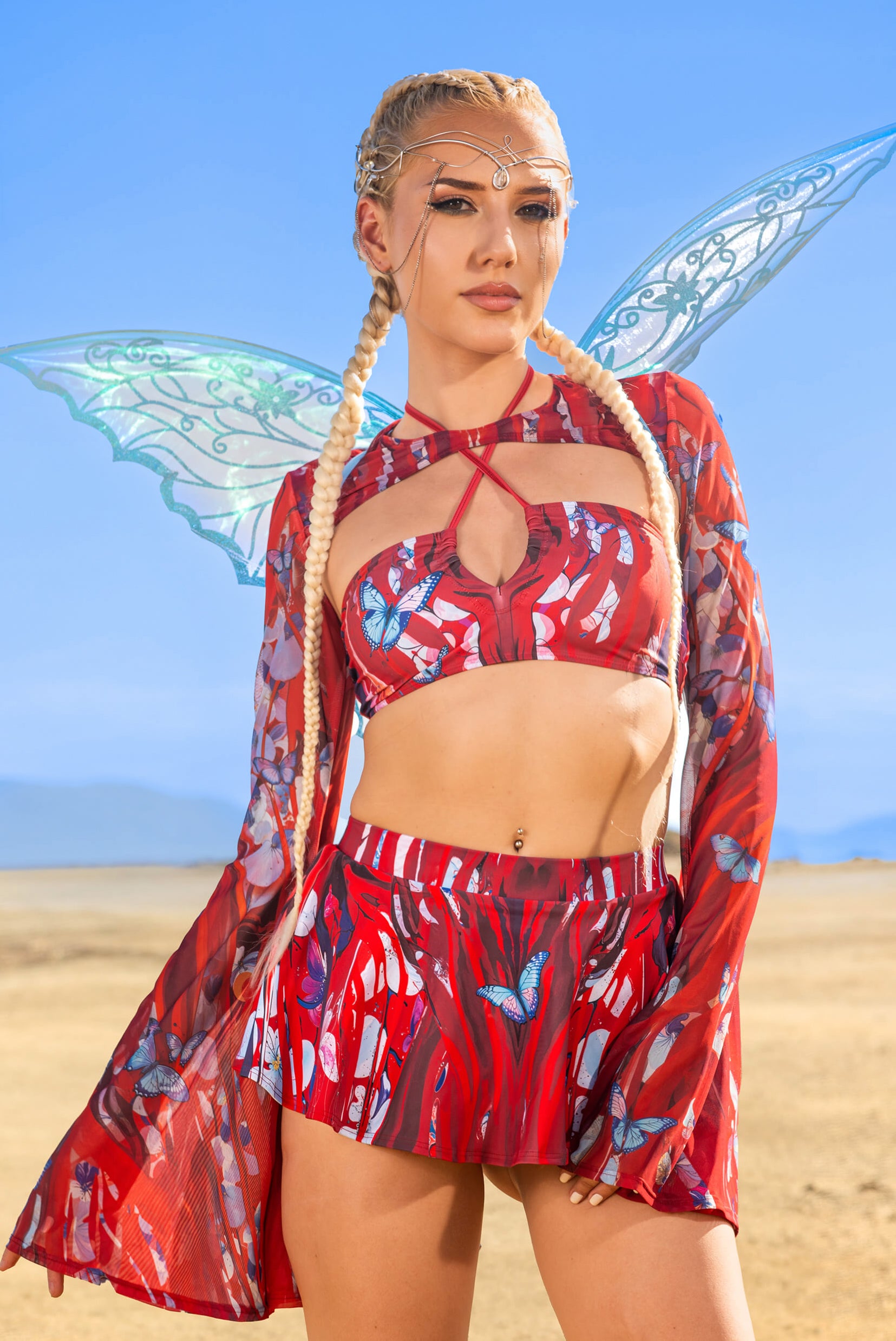 BADINKA Cut the Cameras 2-Piece Halter Top
