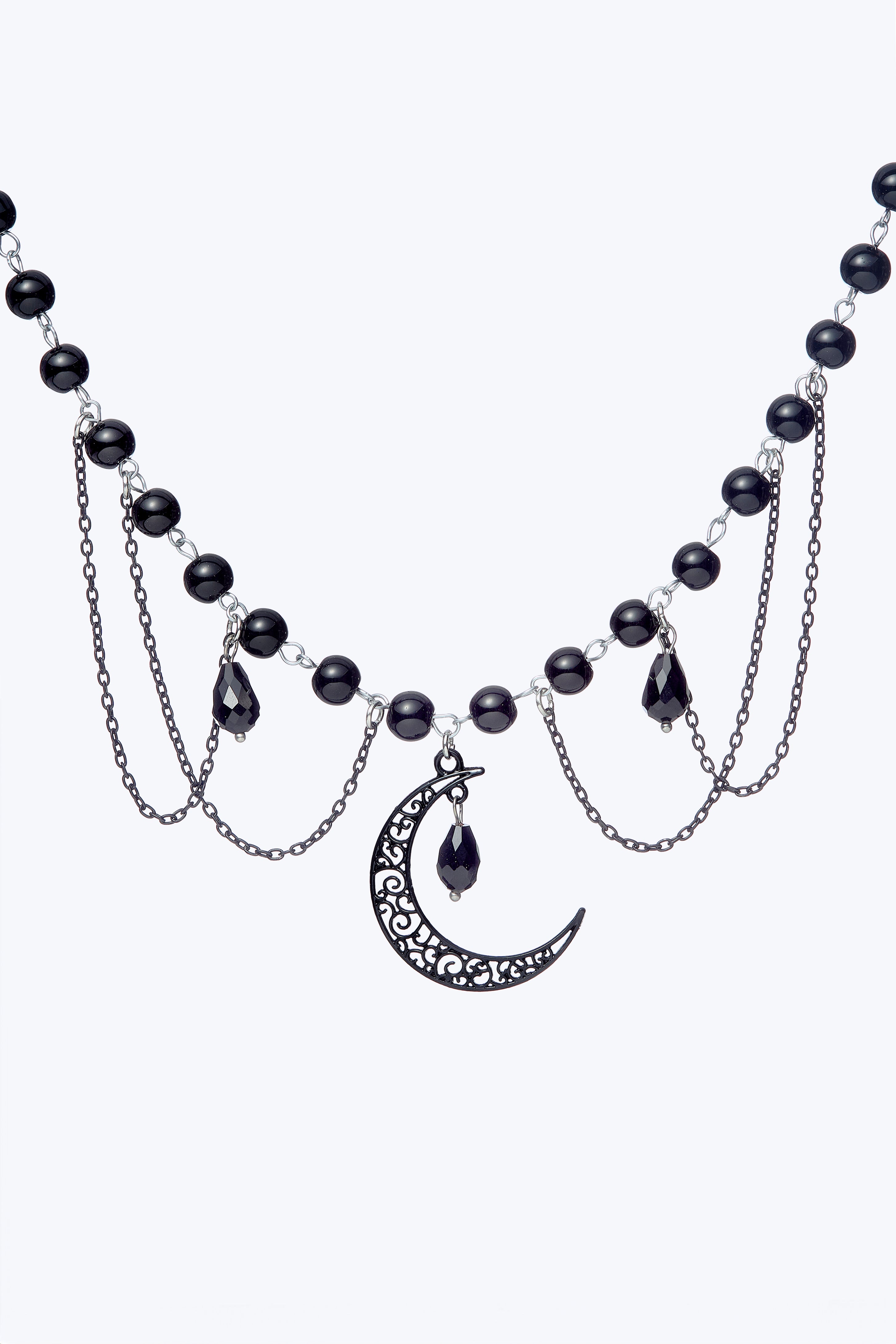 BADINKA Dark Moon Beaded Necklace Black