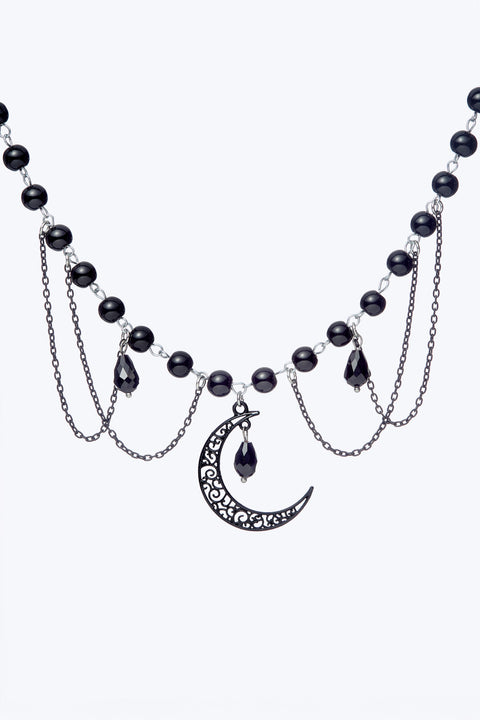 Dunkle Mond Perlenkette