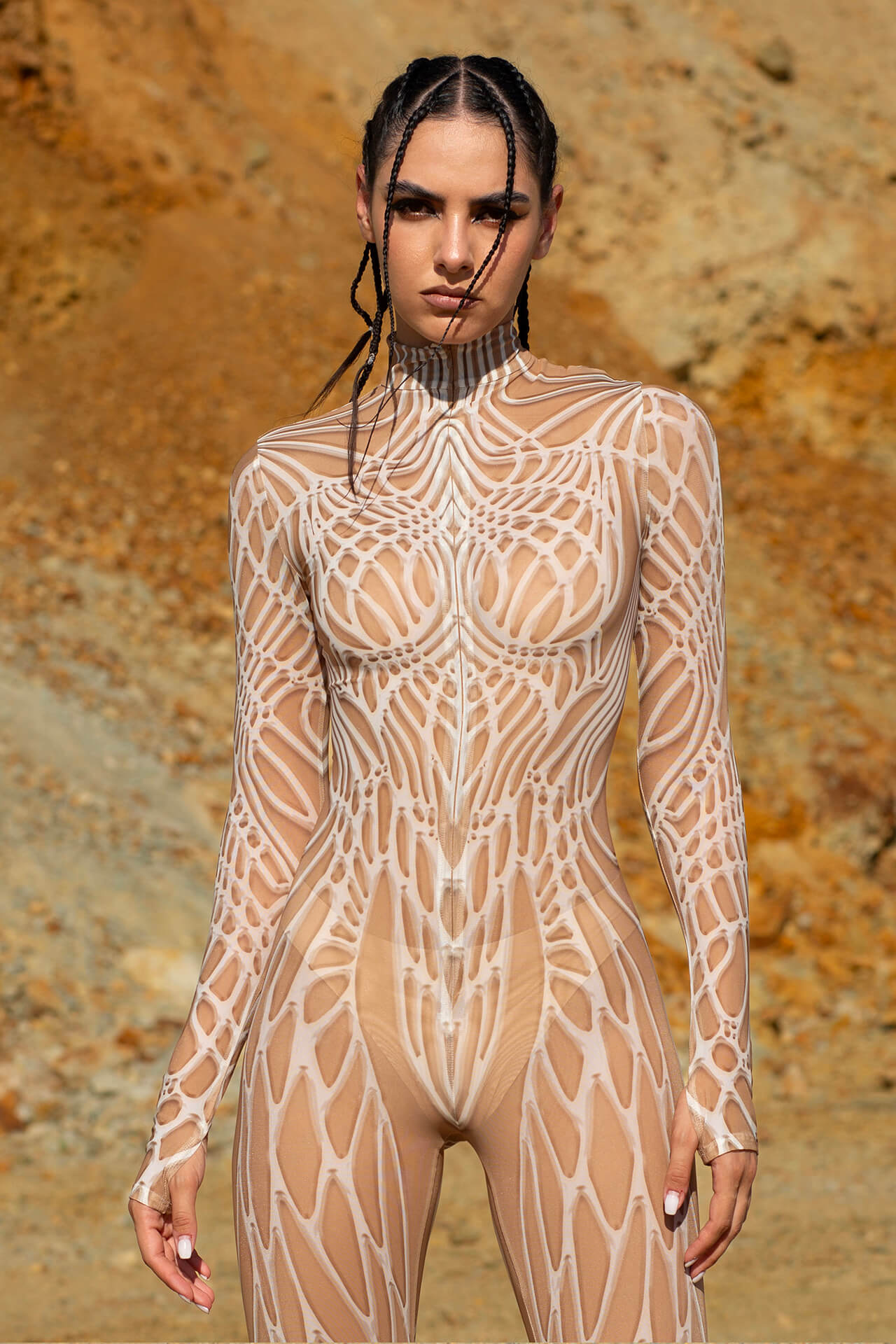 BADINKA Light Bone Mesh Costume