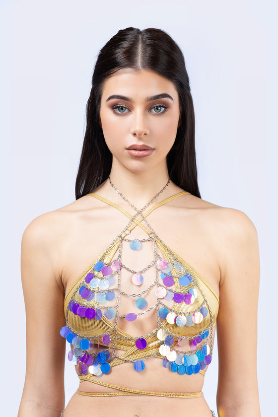 Aurora Links Sequin Top