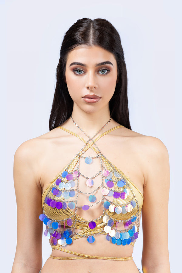 Aurora Links Sequin Top