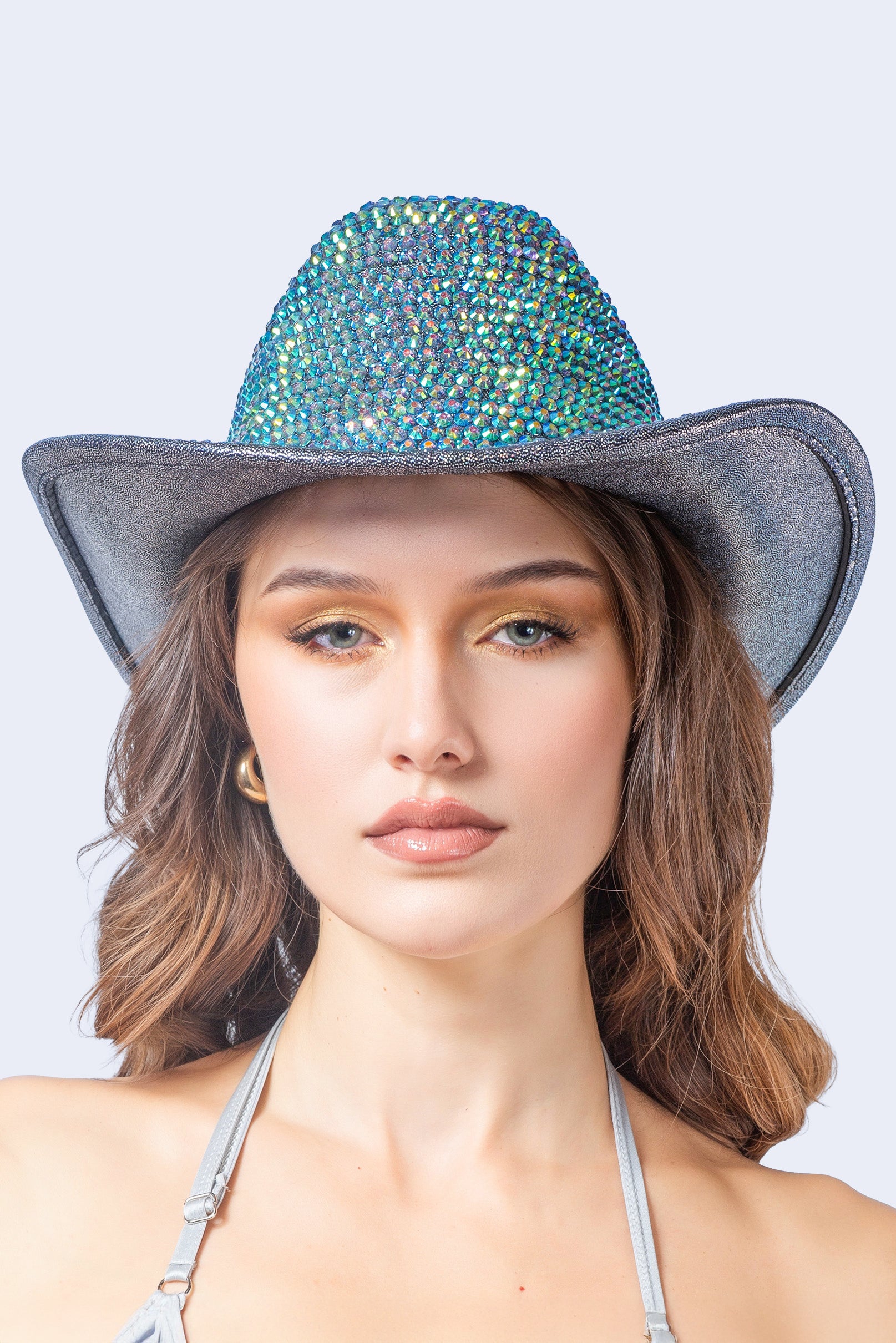 BADINKA Howdy Blue Bedazzeled Cowboy Hat