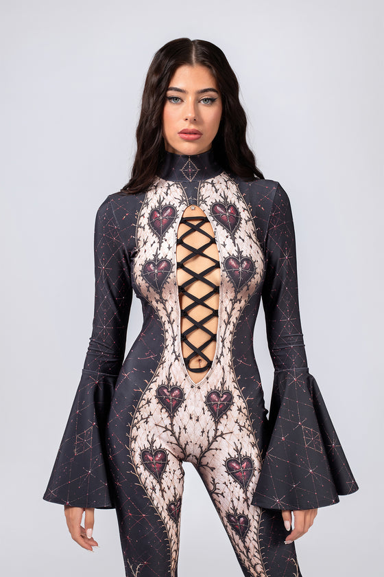Hard Feelings Laced Up Catsuit