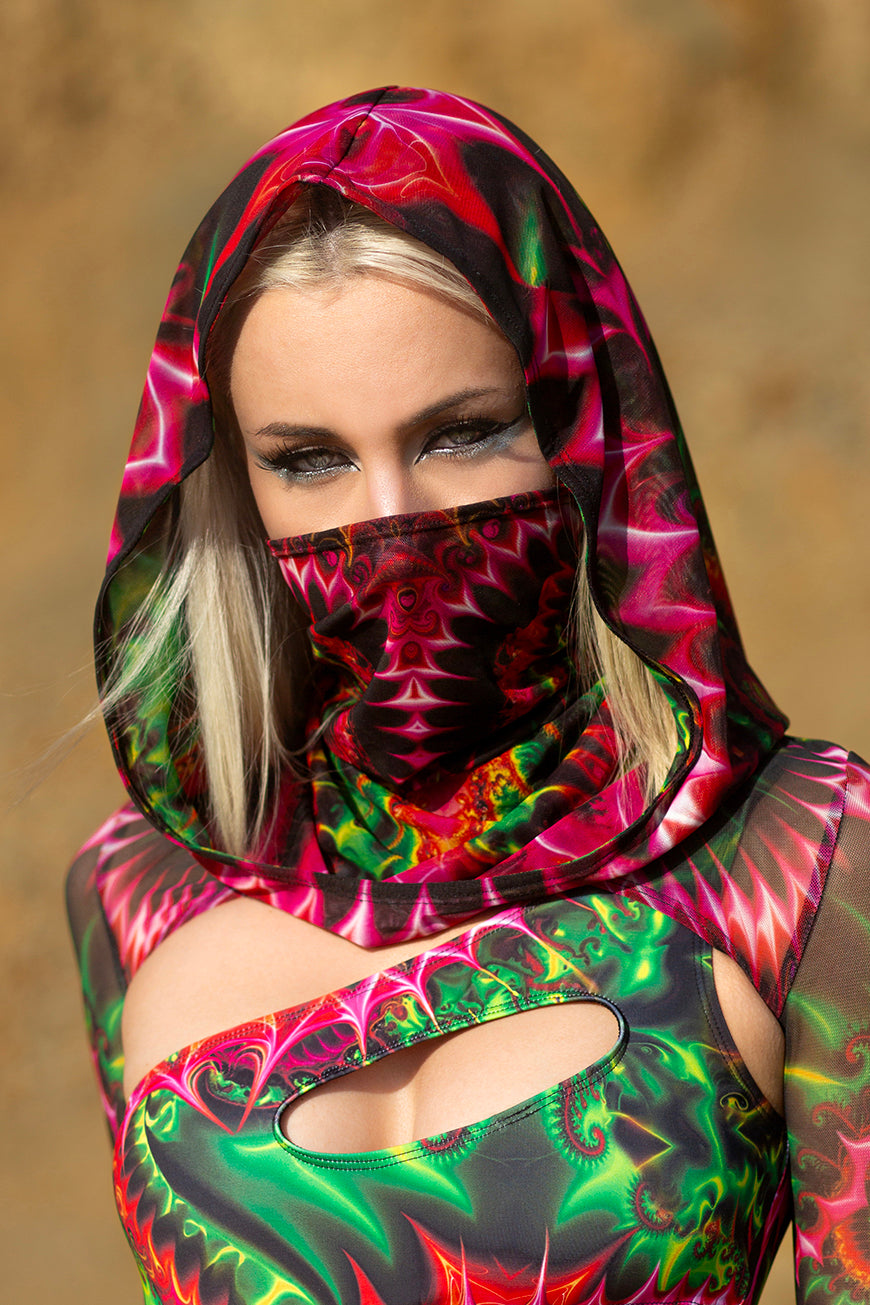 Menthol Raspberry Unisex Double Sided Hood