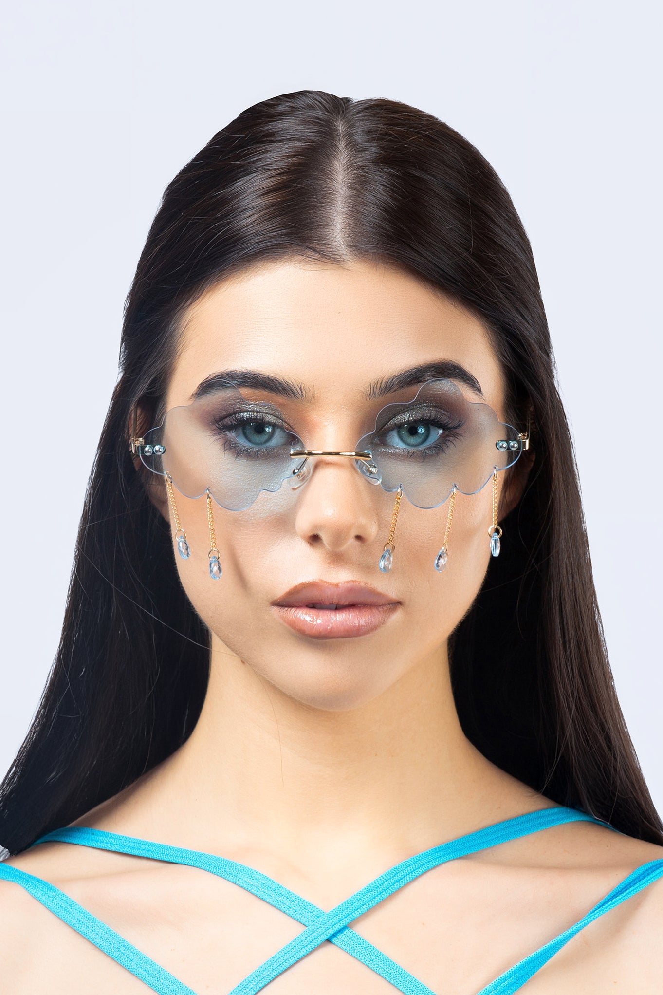 BADINKA Cloudy Day Blue Glasses