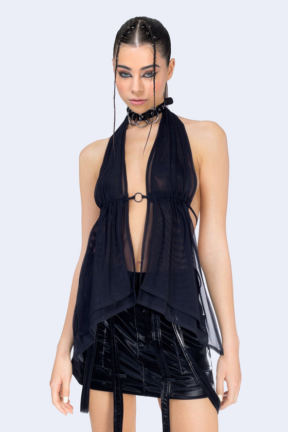 It-Girl Halter Scarf Top
