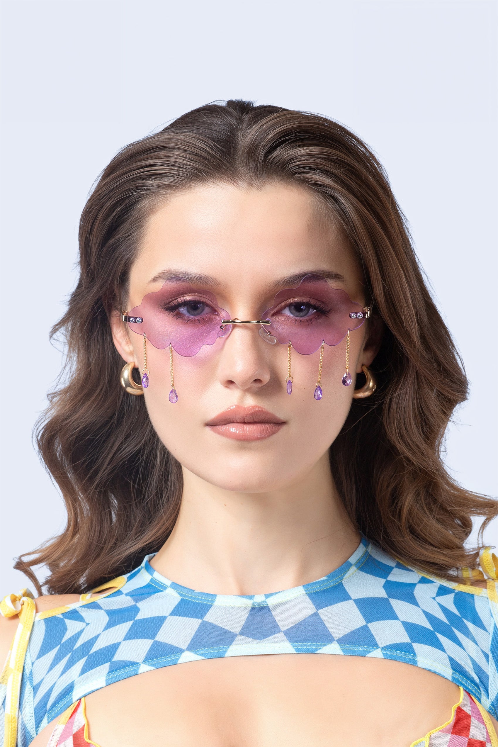 BADINKA Cloudy Day Purple Glasses