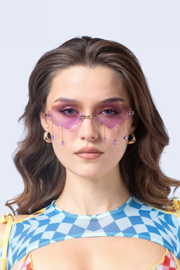 Cloudy Day Purple Glasses