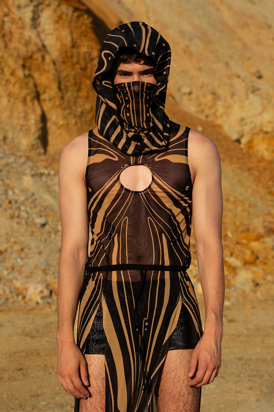 Sand Warrior Male Hooded Tunic