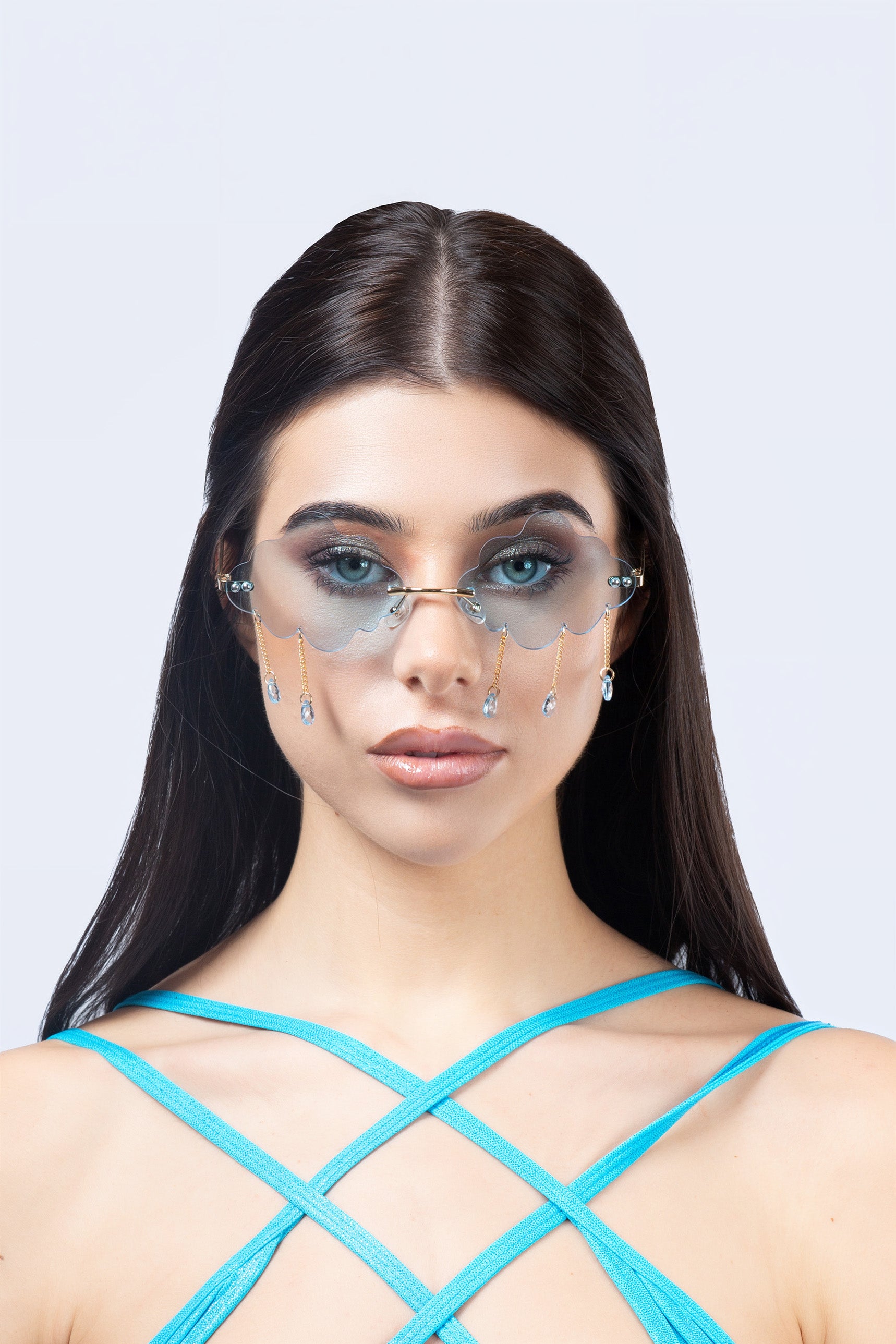 BADINKA Cloudy Day Blue Glasses