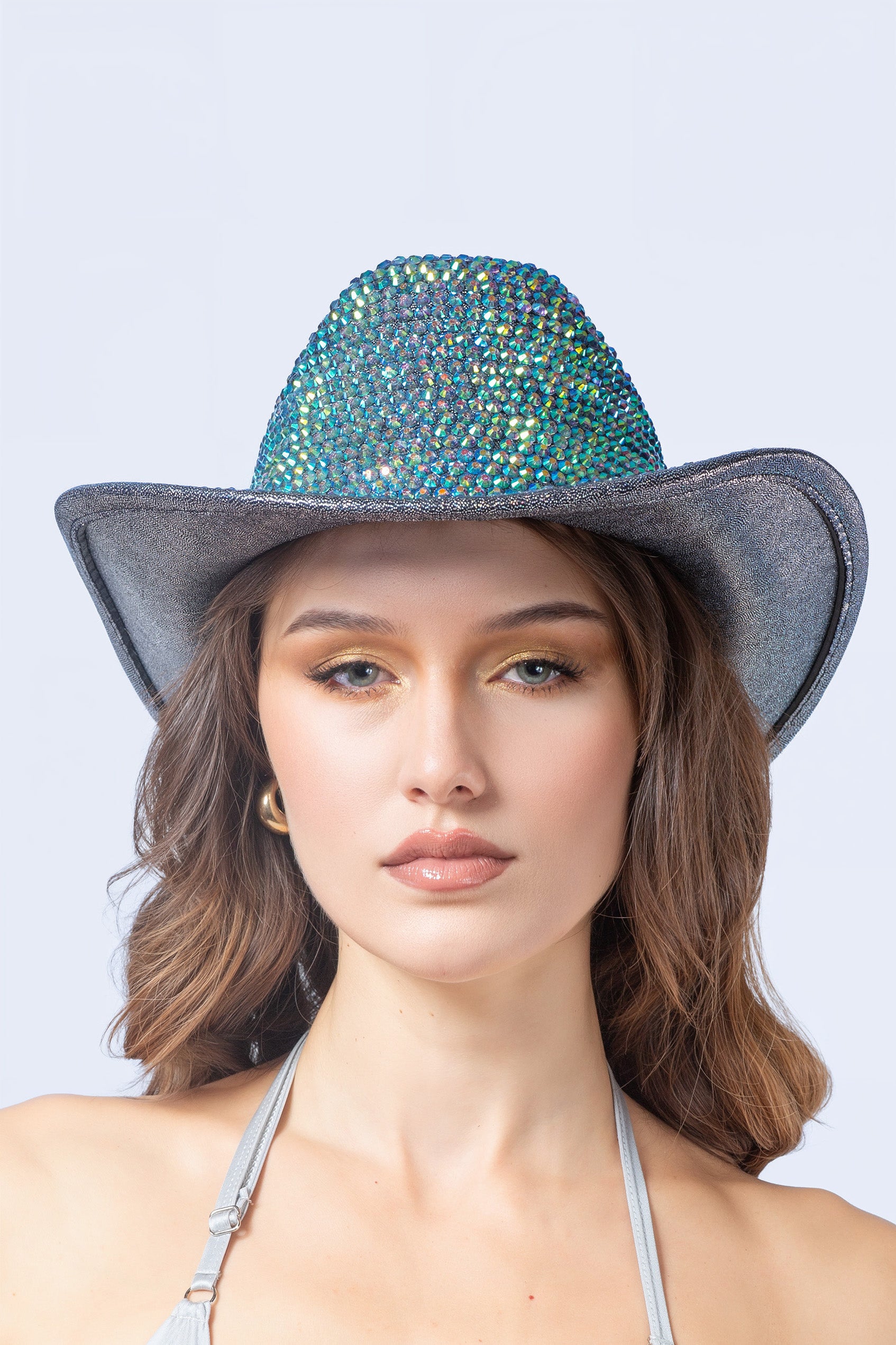 BADINKA Howdy Blue Bedazzeled Cowboy Hat