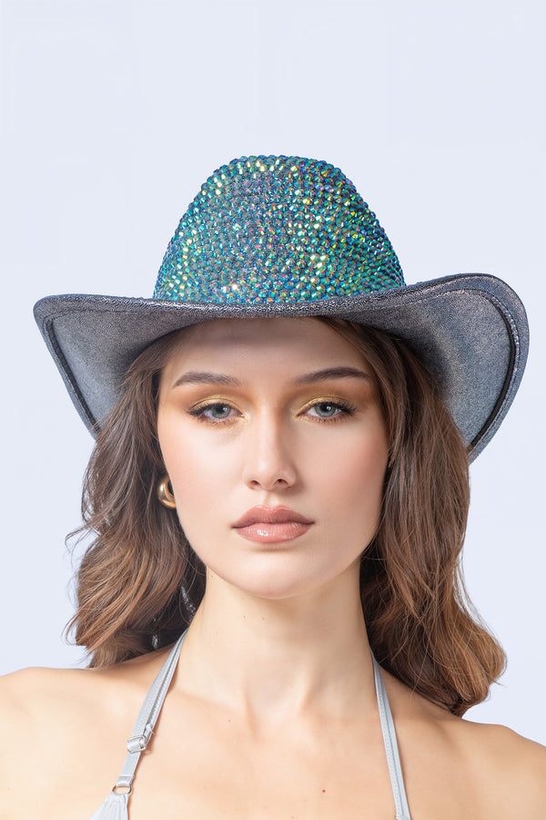 Howdy Blue Bedazzeled Cowboy Hat