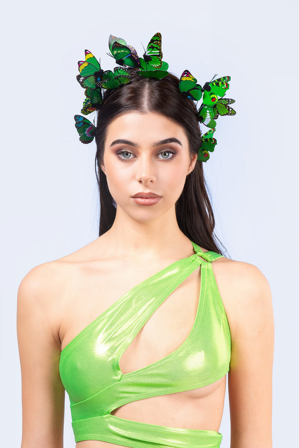 Flutter Tease Green Butterfly Hairband