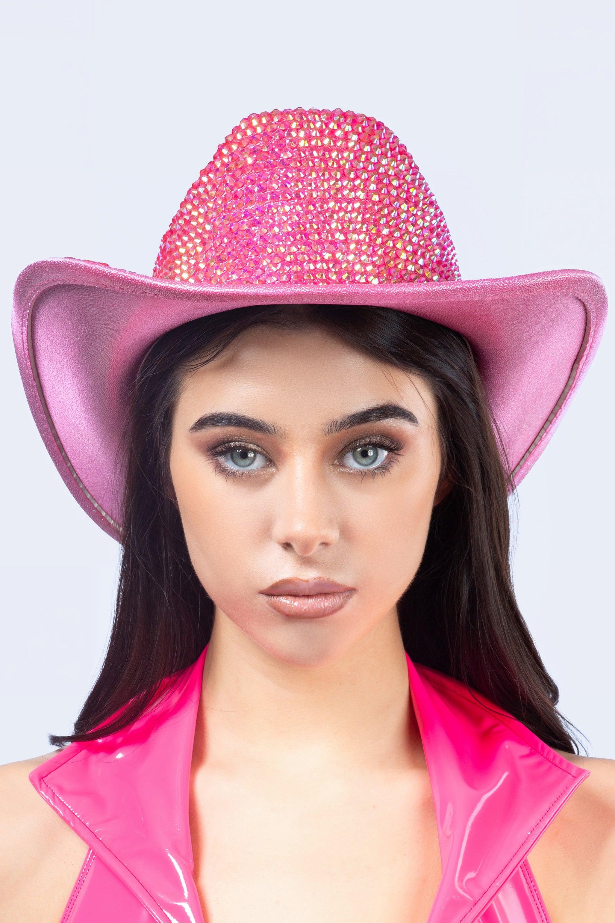 BADINKA Howdy Pink Bedazzeled Cowboy Hat