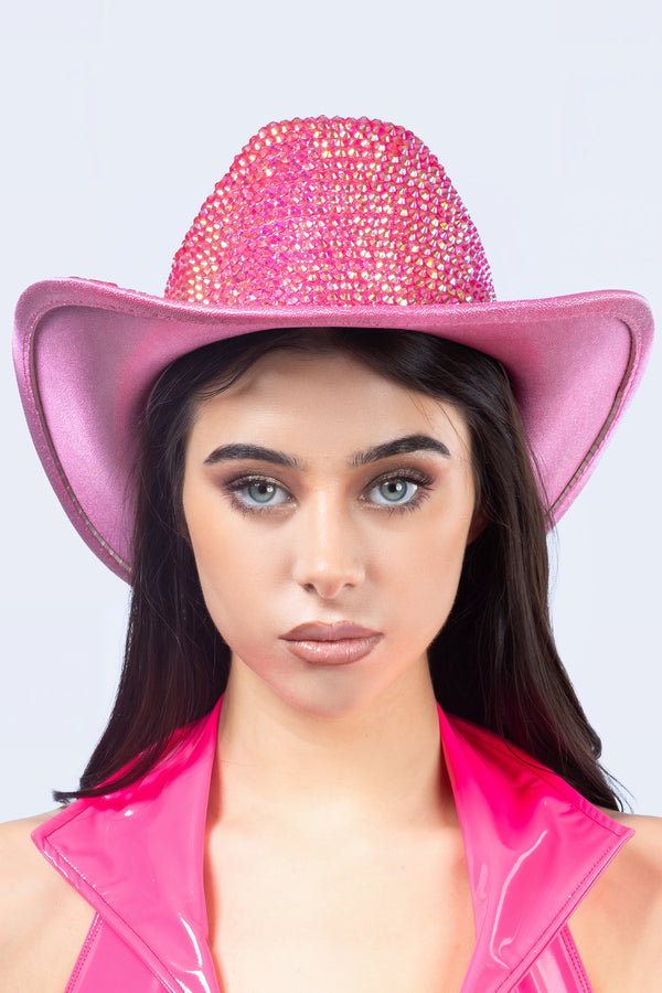 Howdy Pink Bedazzeled Cowboy Hat