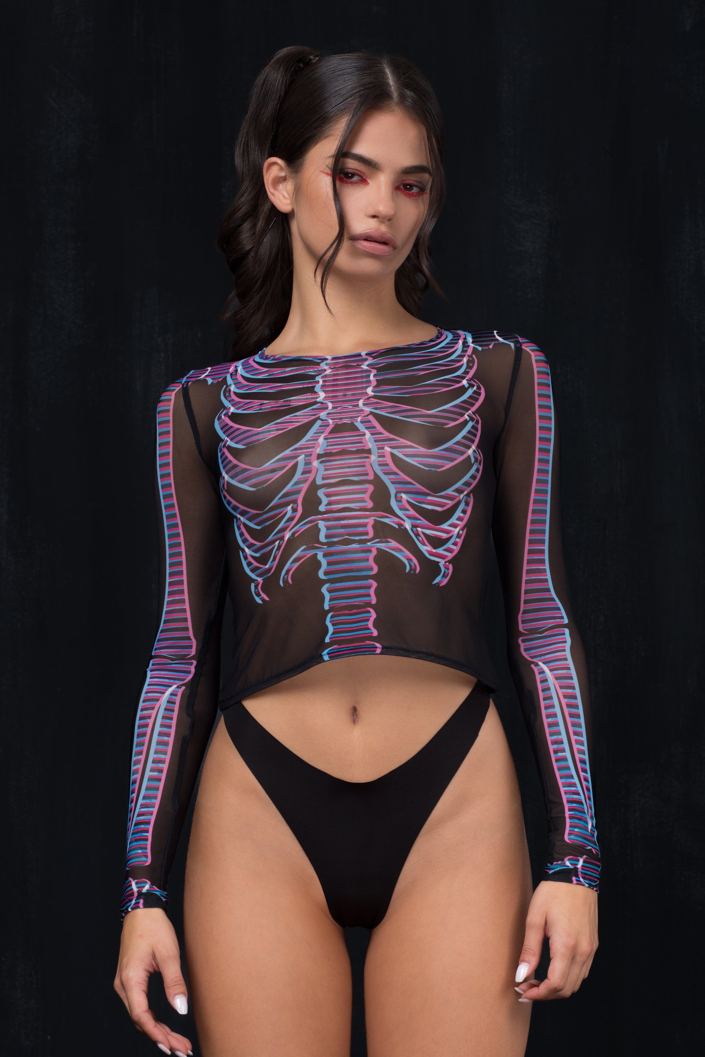 Digital Bone Mesh Top - BADINKA