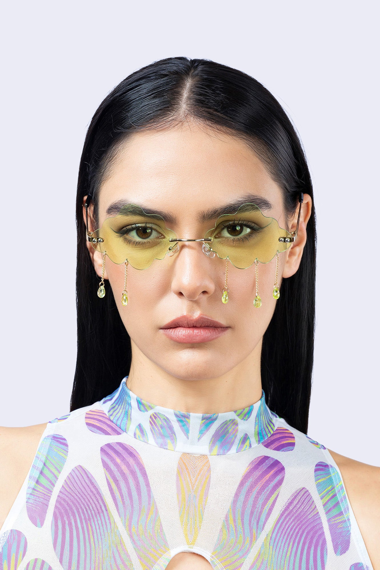 BADINKA Cloudy Day Yellow Glasses