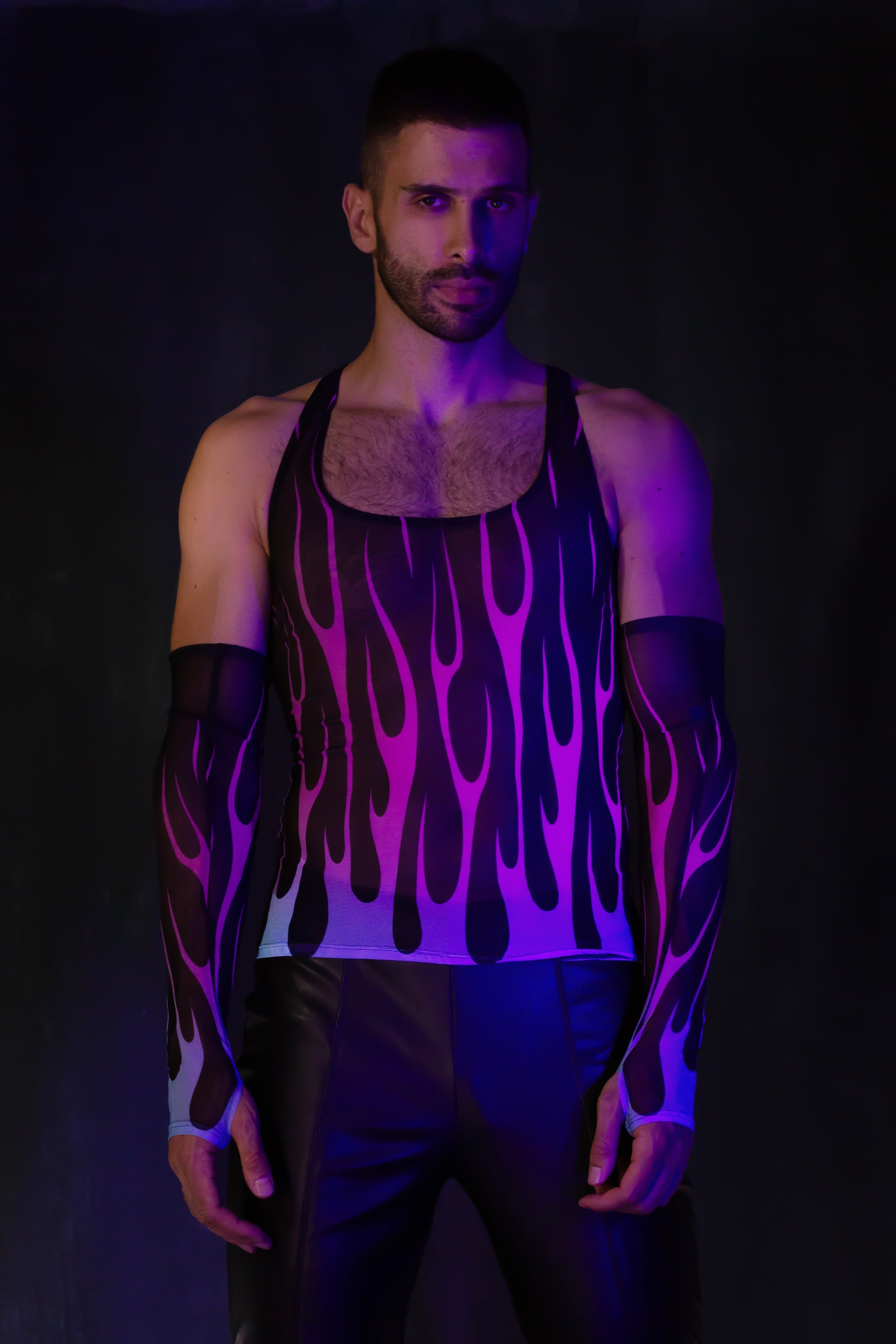 Firestarter Purple Male Mesh Tank Top