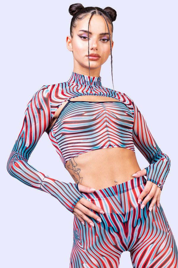 Iris Mesh 2-teiliges Shrug-Set