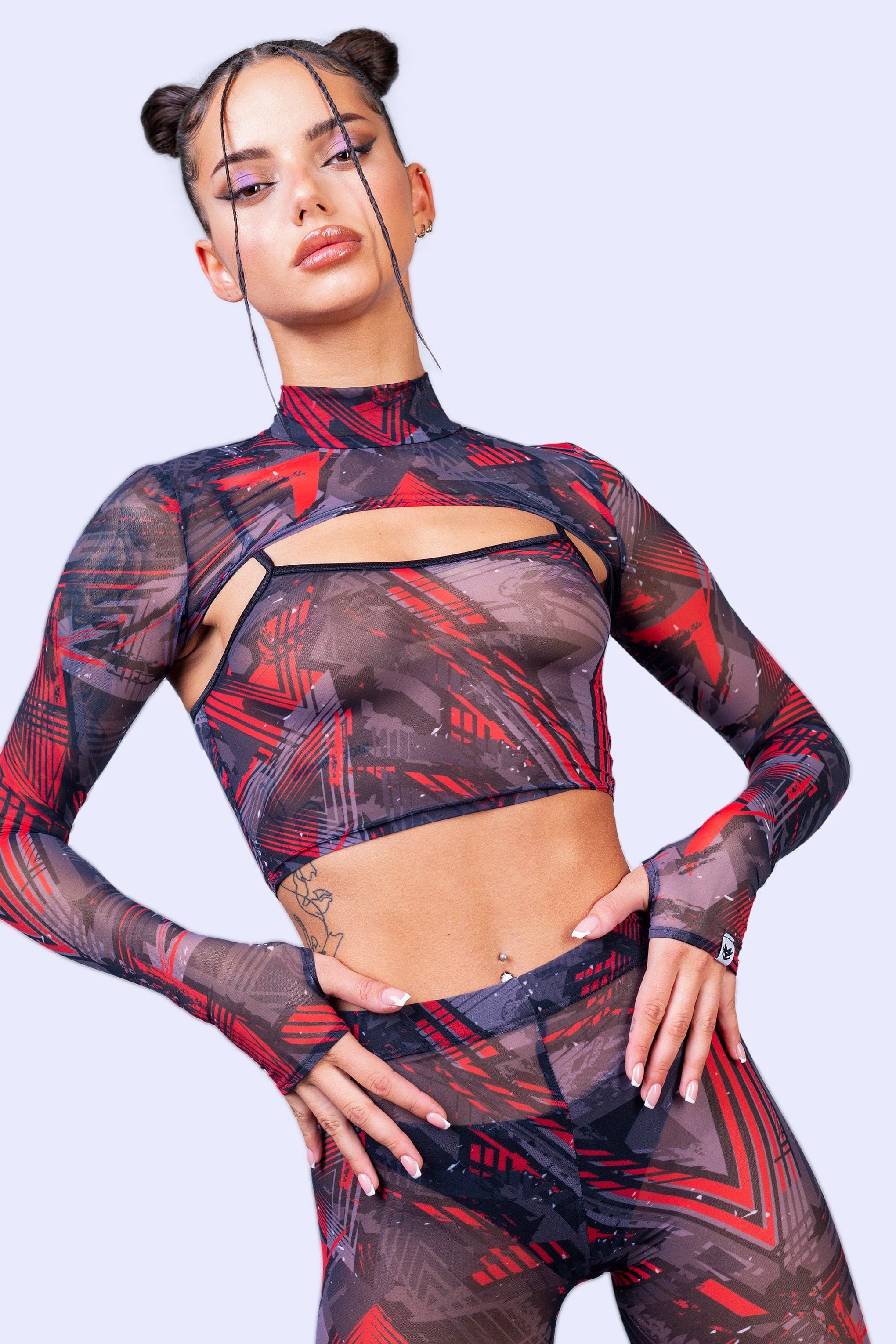 Futura Mesh 2 Piece Shrug Set - BADINKA