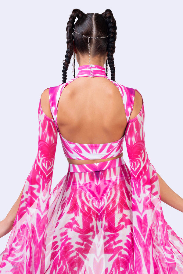 Bubblegum Heat Maxi Sleeve Top