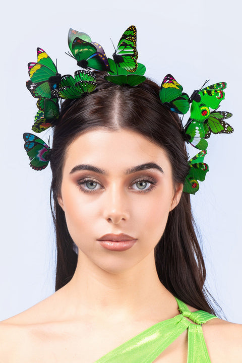 Flutter Tease Green Butterfly Hairband