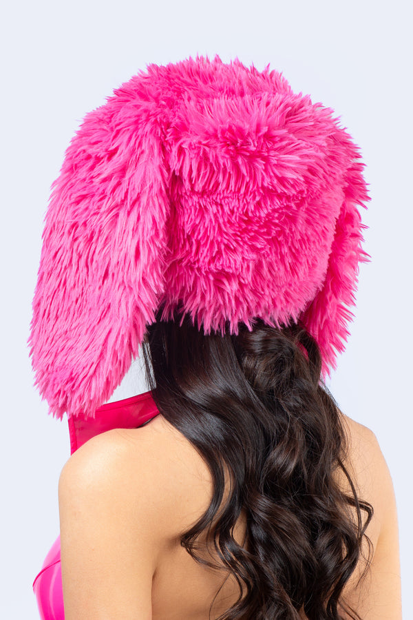 Pink Bunny Season Faux Fur Hat