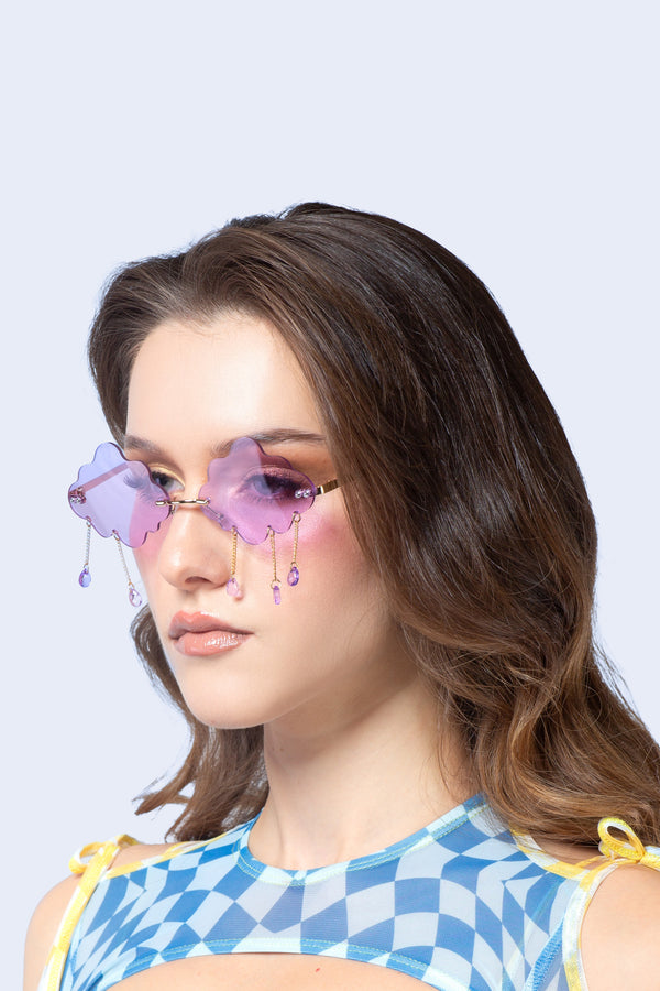 Cloudy Day Purple Glasses