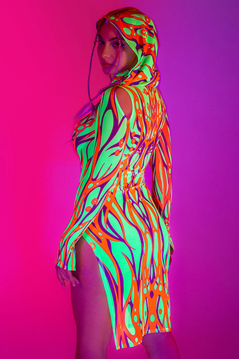 Rebirth Mesh Hooded Dress