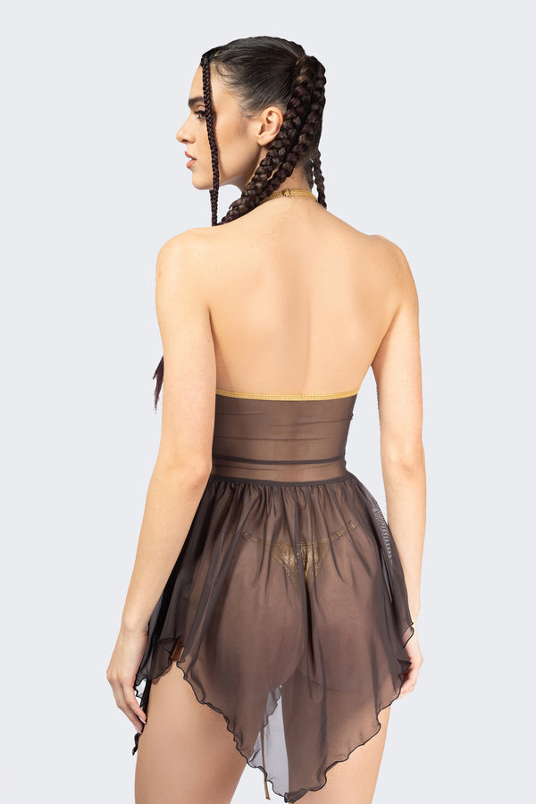 Sweet Afterburn Lace Up Mini Dress