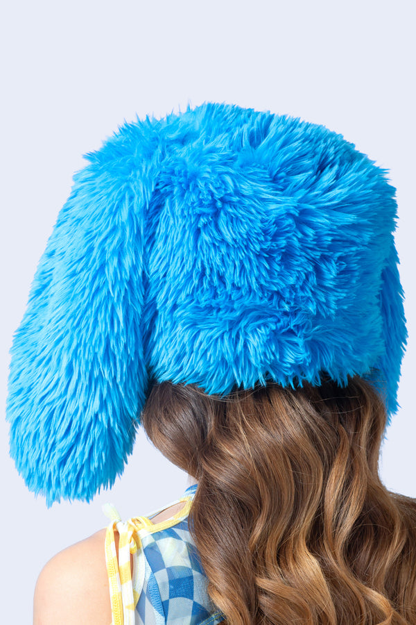 Blue Bunny Season Faux Fur Hat
