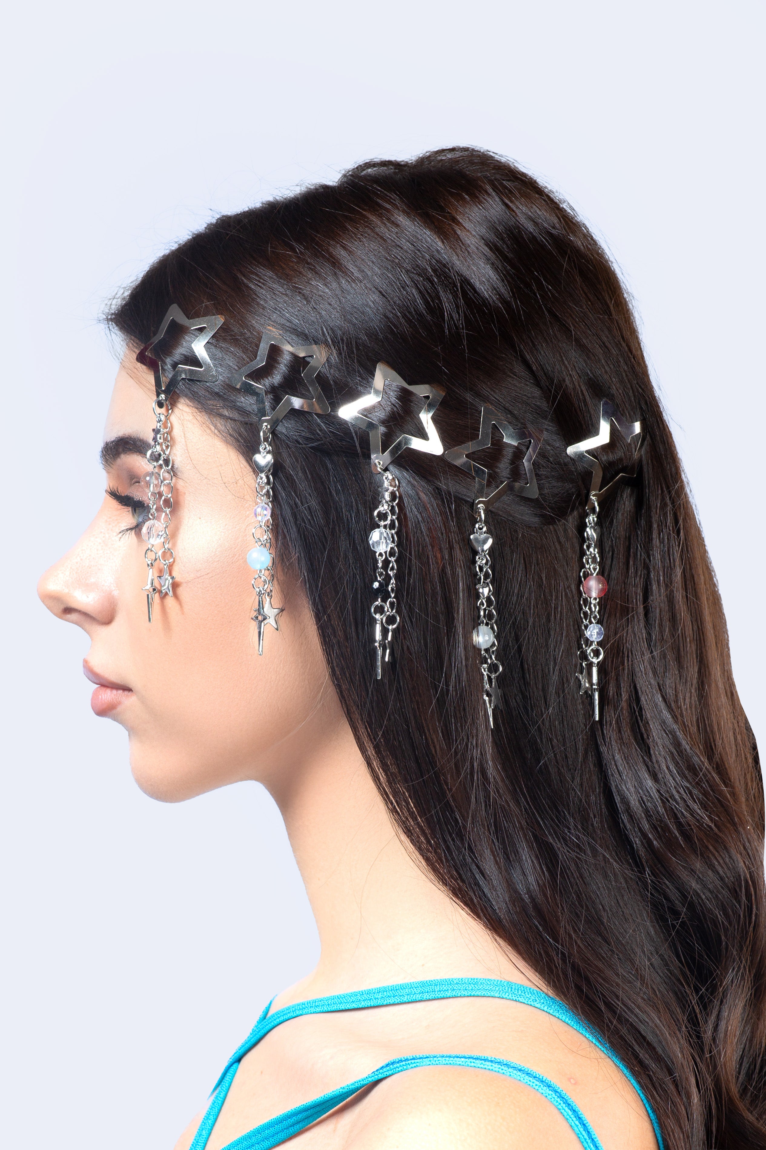 BADINKA Stardust Charm Hair Clip Set Silver